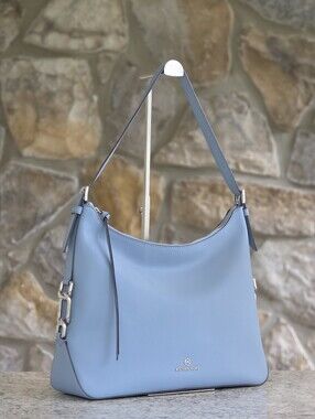 Michael Kors Laney Large Blue Hobo Shoulder Bag
